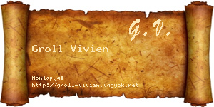 Groll Vivien névjegykártya